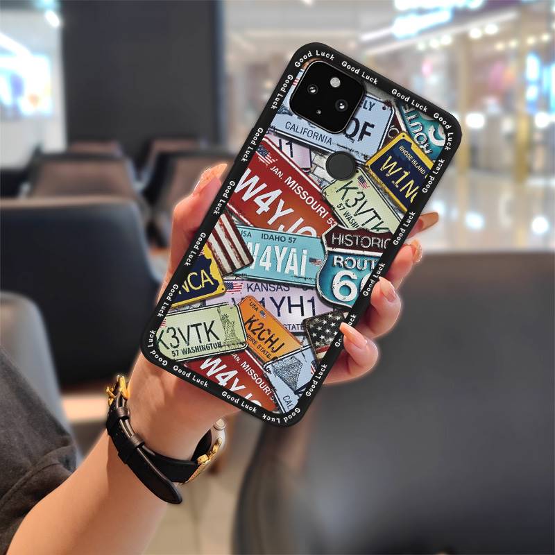 Anti-dust Soft case Phone Case For Google Pixel 4A 5G Waterproof Cover Dirt-resistant Back Cover Cartoon Anti-knock TPU. 