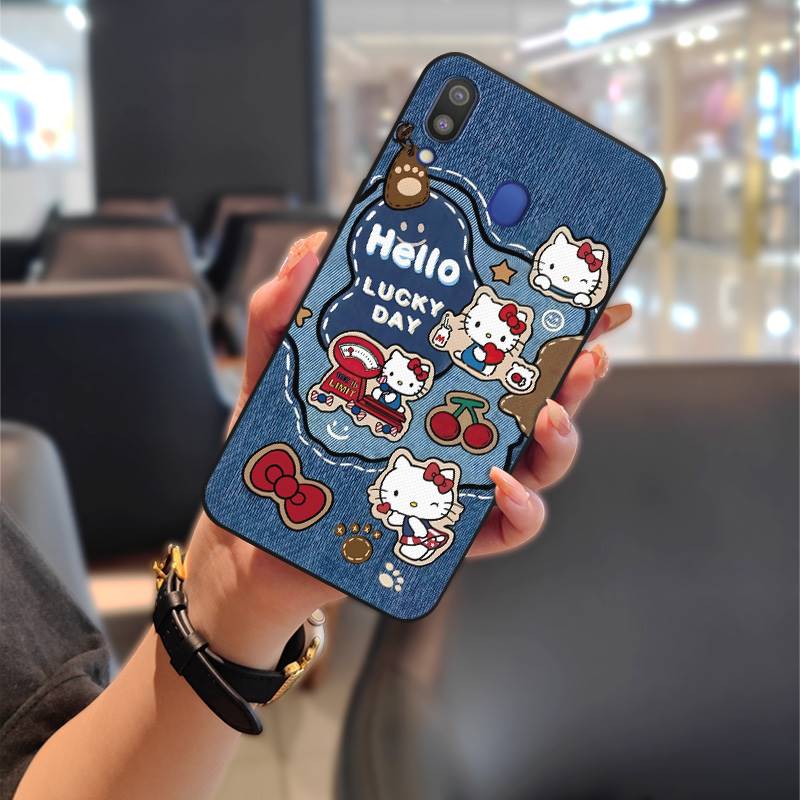 Cute Full wrap Phone Case For Samsung Galaxy M20/SM-M205FD Anti-knock Anti-dust Waterproof Dirt-resistant Cartoon TPU. 