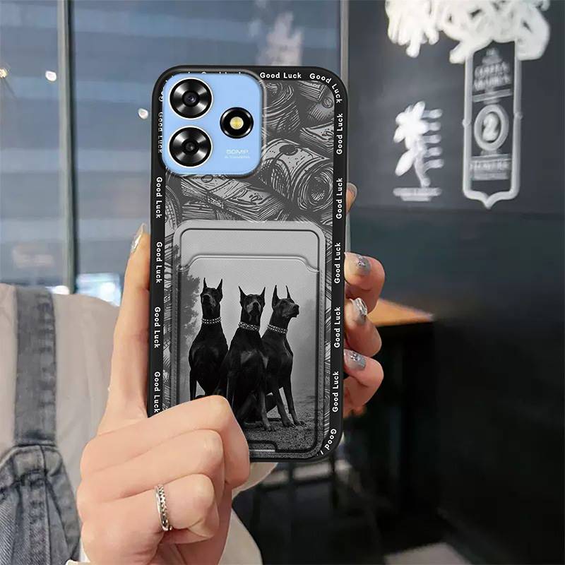 Card slot Cute Phone Case For ZTE Blade A73 4G/V50 Smart/V50 Design 4G/Axon50Lite protective Full wrap Anti-dust Cover. 