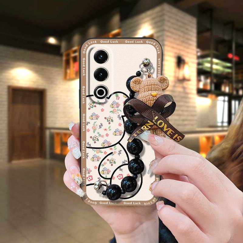 Waterproof silicone Phone Case For Itel S25 Back Cover Black pearl pendant Skin-friendly feel Dirt-resistant Anti-knock. 