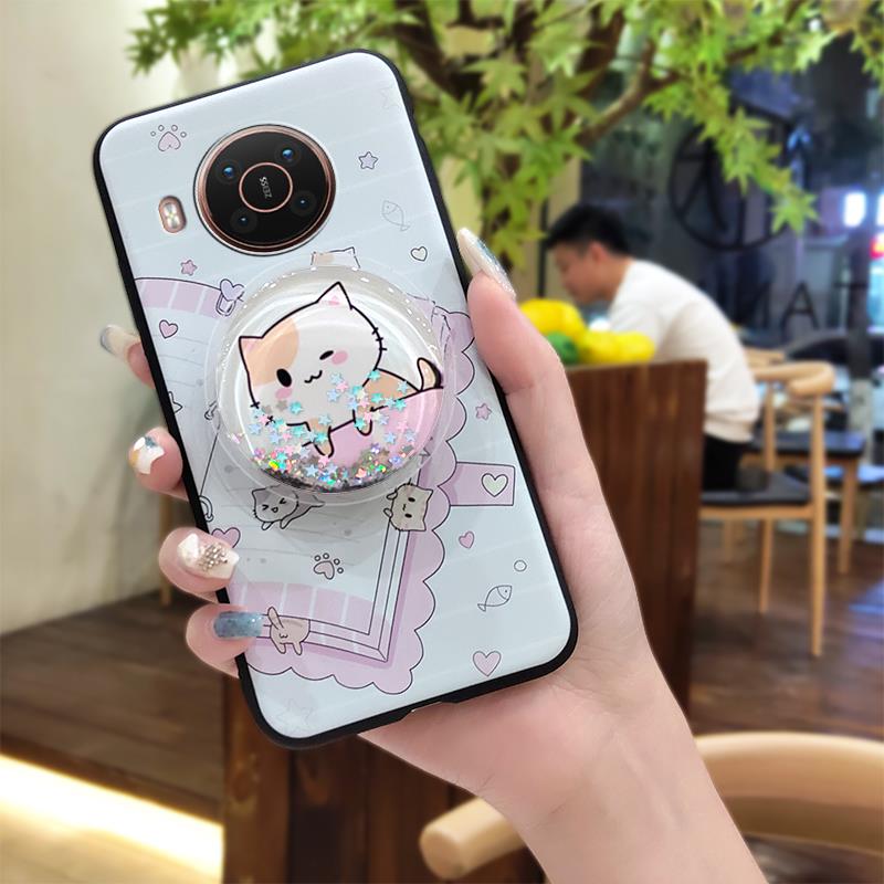 Soft%20Case%20Simplicity%20Phone%20Case%20For%20Nokia%20X20/X10%20Glitter%20TPU%20Waterproof%20Kickstand%20protective%20cute%20Dirt-resistant%20-%20Image%209