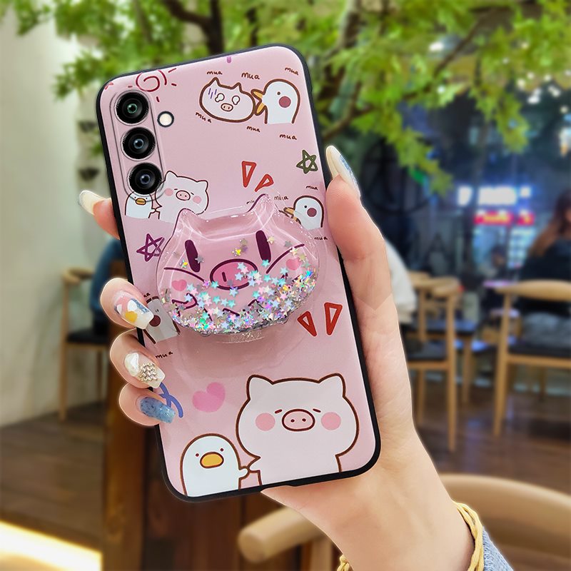 Fashion%20Design%20Soft%20Case%20Phone%20Case%20For%20Samsung%20Galaxy%20S23FE/SM-S7110%20Simplicity%20cute%20TPU%20Glitter%20Kickstand%20Cartoon%20-%20Image%209