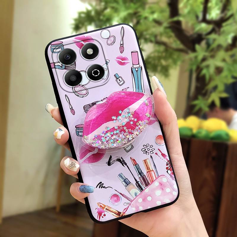 quicksand%20protective%20Phone%20Case%20For%20Honor%20X6b%20Kickstand%20Glitter%20Waterproof%20Durable%20phone%20lens%20protection%20Cartoon%20cute%20-%20Image%209