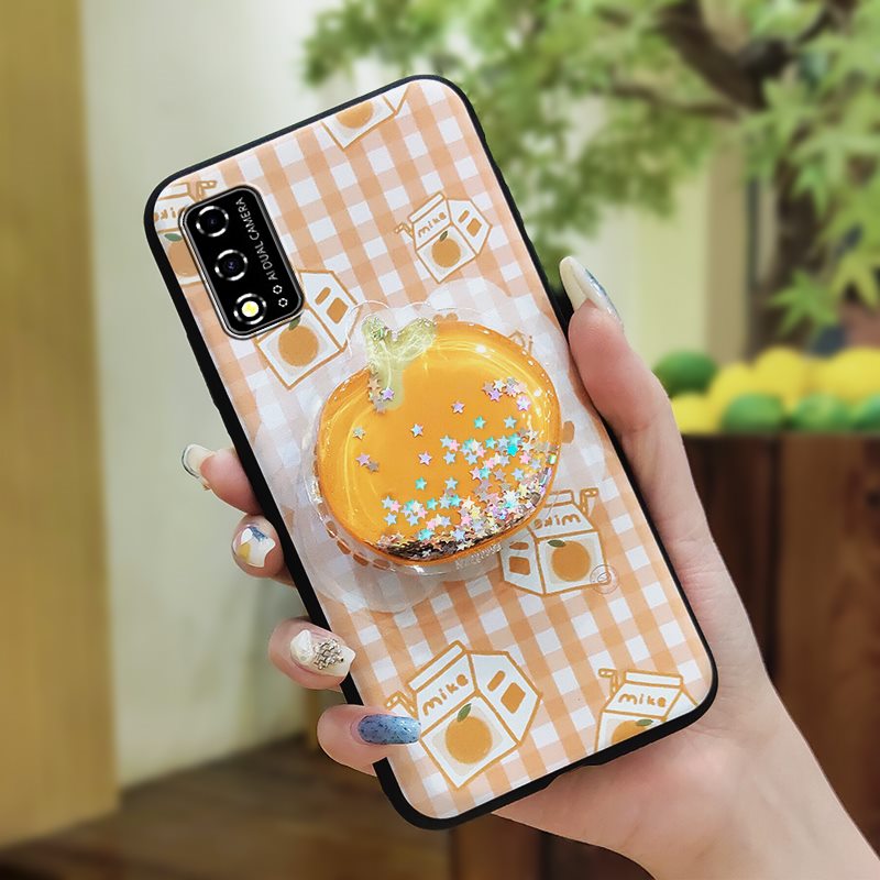 Back Cover Kickstand Phone Case For TCL T-Mobile Revvl V 2021/V 4G Waterproof Cartoon Glitter Skin feel silicone TPU. 