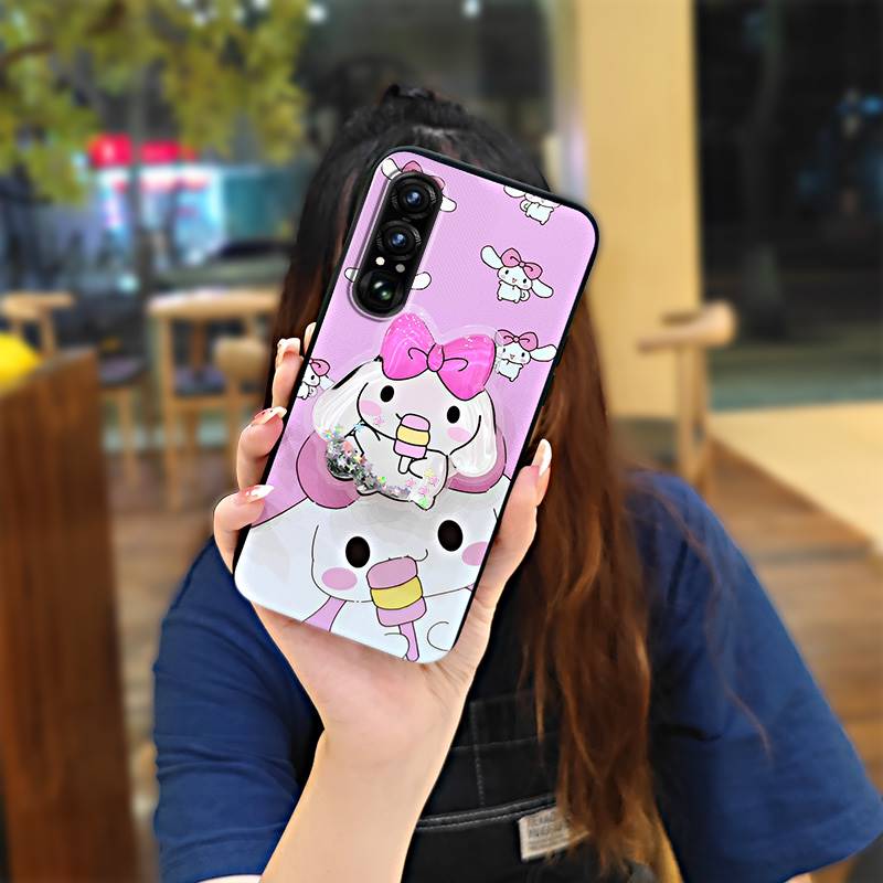 Kickstand Back Cover Phone Case For Sony Xperia1 vii Glitter Fashion Design Cartoon Rotatable stand Durable protective. 