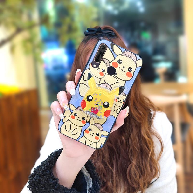 Back Cover Durable Phone Case For Wiko View 3 Pro TPU Kickstand protective Cartoon Rotatable stand Simplicity Glitter. 