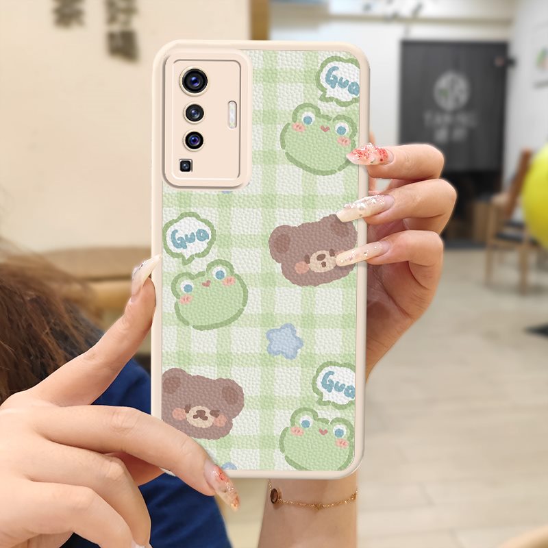 luxurious simple Phone Case For VIVO X50 funny anti-fall airbag Silica gel Cartoon cute Anti-knock Back Cover soft case. 