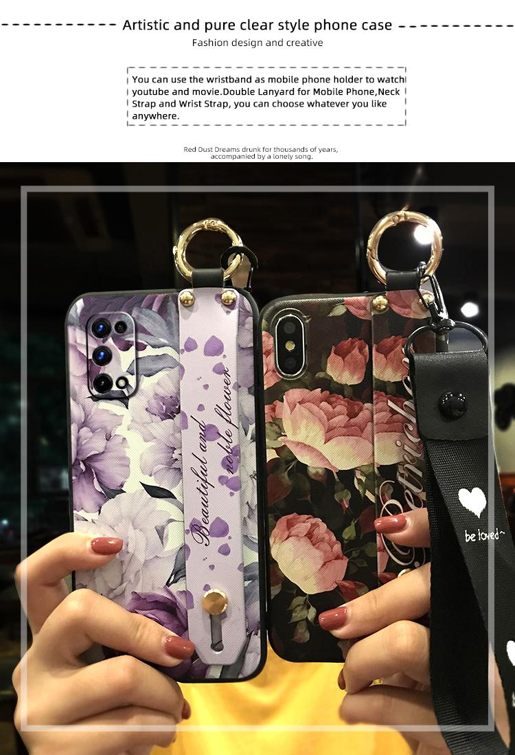 Phone Holder Waterproof Phone Case For OPPO Realme Pro Flower