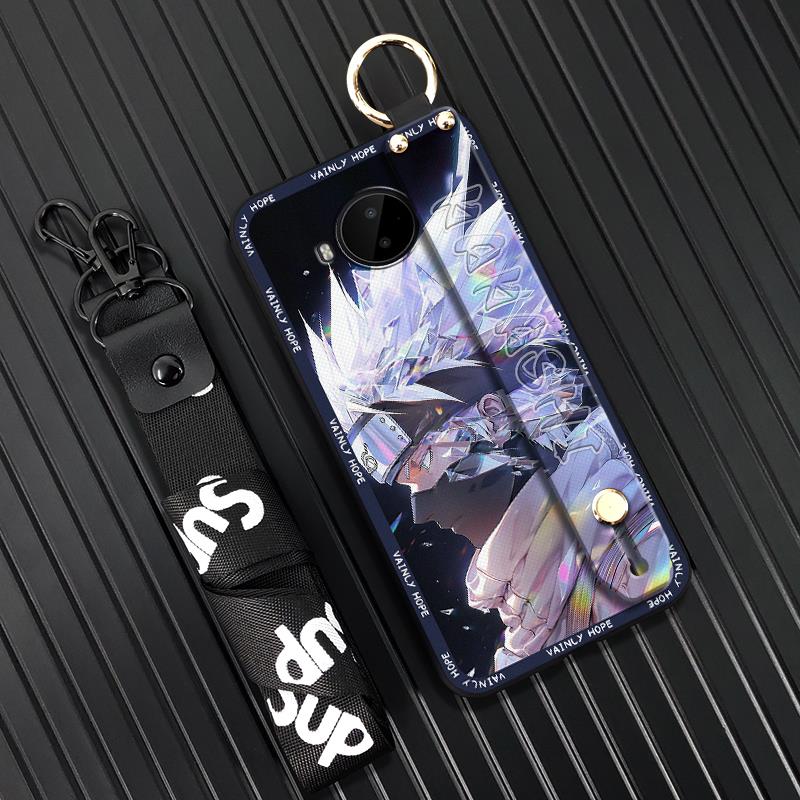 protective Cute Phone Case For Nokia C20 Plus Wristband ring Cartoon Anti-dust Fashion Design Kickstand Shockproof. 