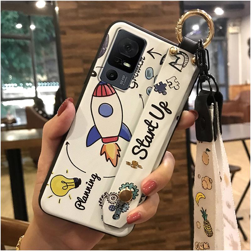 cell phone case Anti-dust Phone Case For TCL 40XL/40T/T608D/Lively Jitterbug Smart4 phone protector Wristband Cute ring. 