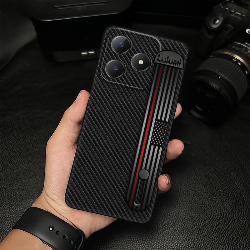 Wrist%20Strap%20Dirt-resistant%20Phone%20Case%20For%20Realme%20C63%204G/C61%204G%20Simple%20Phone%20Holder%20Fashion%20Design%20Nature%20Geometry%20-%20Image%209