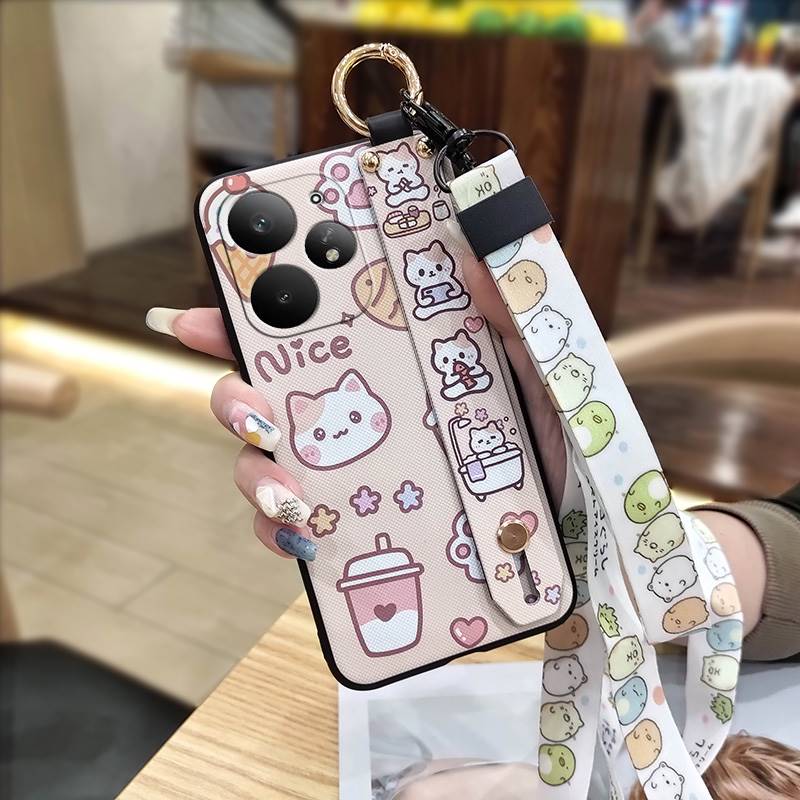 Wrist%20Strap%20Phone%20pouch%20Phone%20Case%20For%20OPPO%20Realme%20Neo7%20Turbo%20Phone%20Holder%20Fashion%20Design%20Kickstand%20Anime%20Cute%20Anti-dust%20-%20Image%209